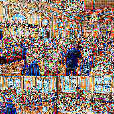 Разнообразные гости на свадебном торжестве радостно празднуют и смеются вместе