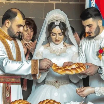 Traditional Armenia wedding attire displaying intricate designs and cultural significance