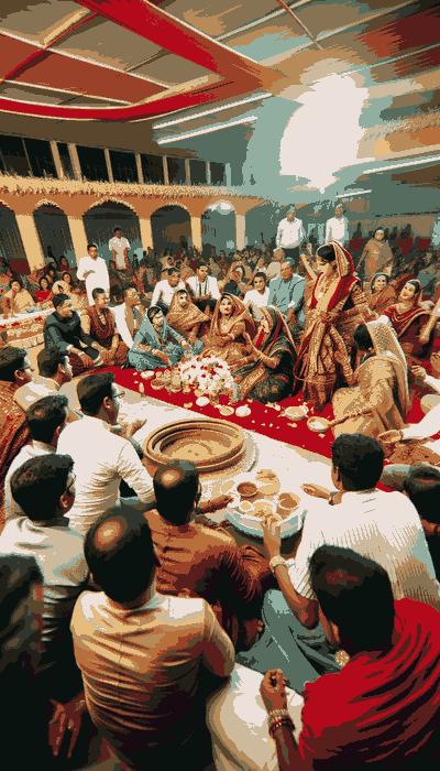 Traditional Bangladesh wedding attire displaying intricate designs and cultural significance