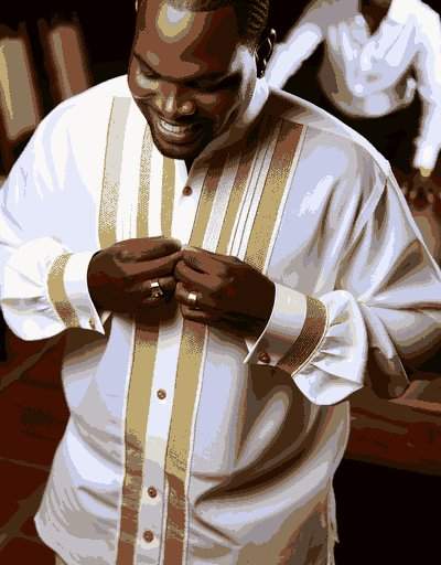 Traditional Barbados wedding attire displaying intricate designs and cultural significance