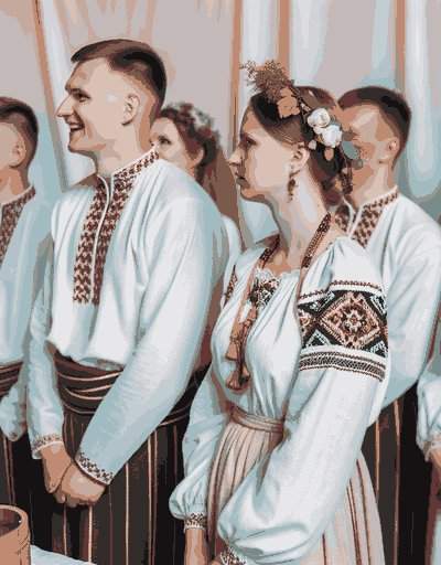 Traditional Belarus wedding attire displaying intricate designs and cultural significance