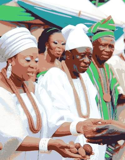 Traditional Benin wedding attire displaying intricate designs and cultural significance
