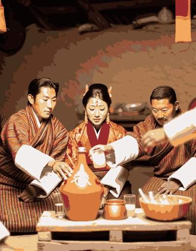 Traditional Bhutan wedding attire displaying intricate designs and cultural significance