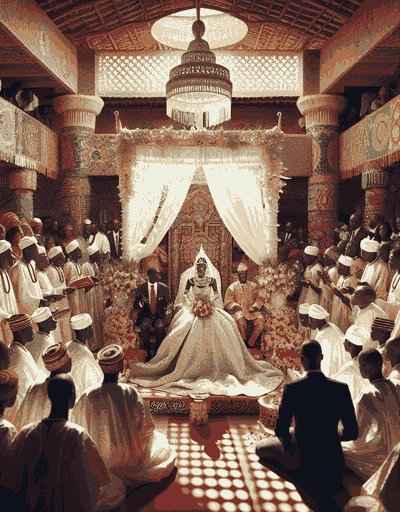 Traditional Burkina Faso wedding attire displaying intricate designs and cultural significance