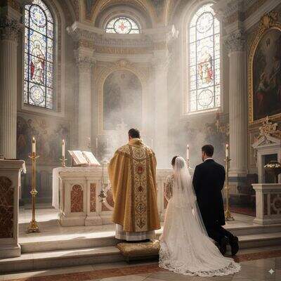 Traditional Latin Mass Catholic wedding ceremony