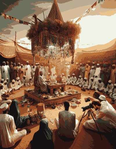 Traditional Chad wedding attire displaying intricate designs and cultural significance