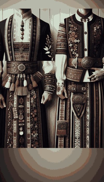 Traditional Finland wedding attire displaying intricate designs and cultural significance