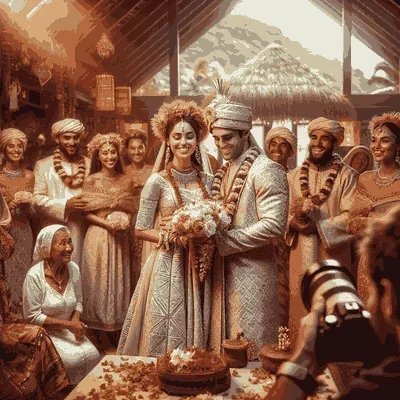 French Polynesia wedding ceremony