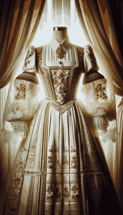 Traditional Germany wedding attire displaying intricate designs and cultural significance