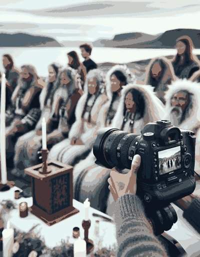 Traditional Greenland wedding attire displaying intricate designs and cultural significance