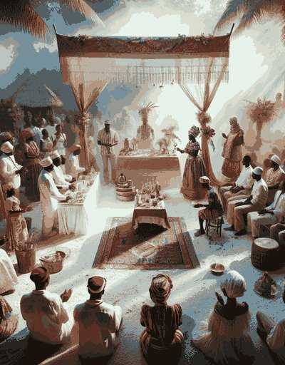 Traditional Haiti wedding attire displaying intricate designs and cultural significance