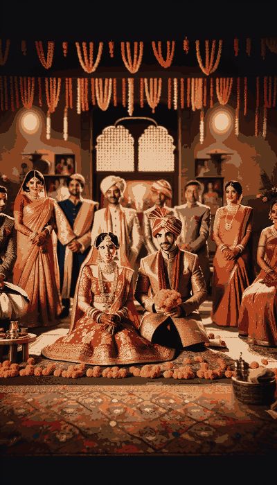 India pre-wedding rituals and engagement ceremonies with traditional customs