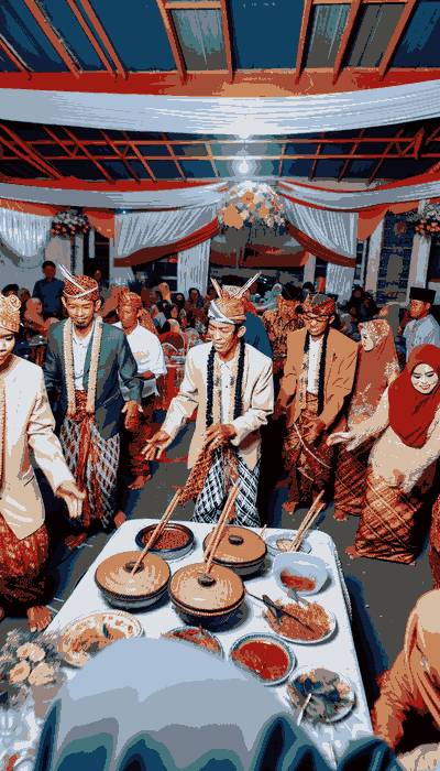 Traditional Indonesia wedding attire displaying intricate designs and cultural significance