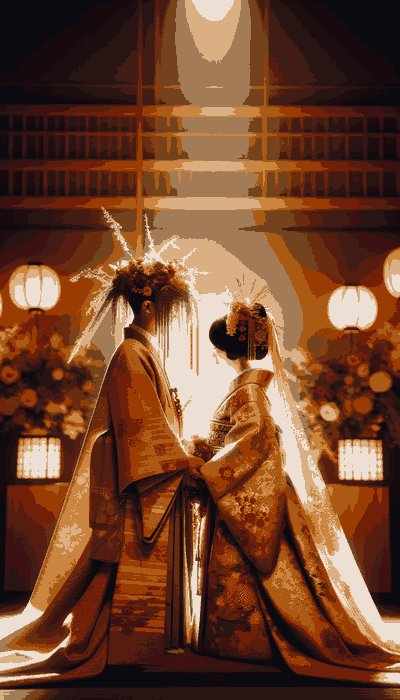 Traditional Japan wedding attire displaying intricate designs and cultural significance