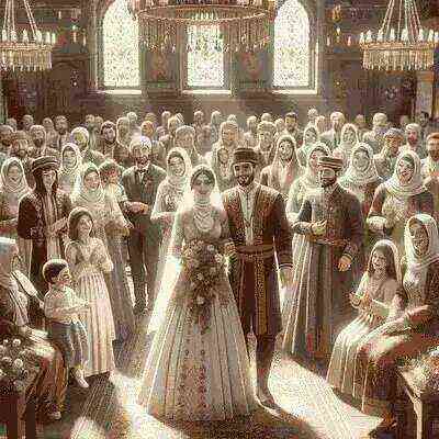 Liechtensteiner bride and groom in traditional wedding attire