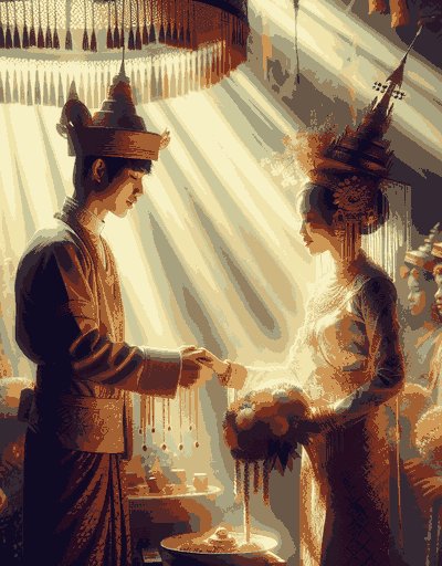 Myanmar wedding ceremony featuring sacred rituals and cultural traditions