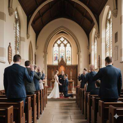 Protestant wedding vows ceremony