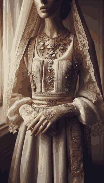 Traditional Sweden wedding attire displaying intricate designs and cultural significance