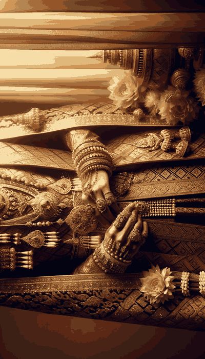 Traditional Thailand wedding attire displaying intricate designs and cultural significance
