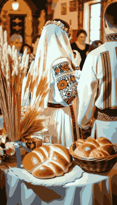 Ukraine pre-wedding rituals and engagement ceremonies with traditional customs