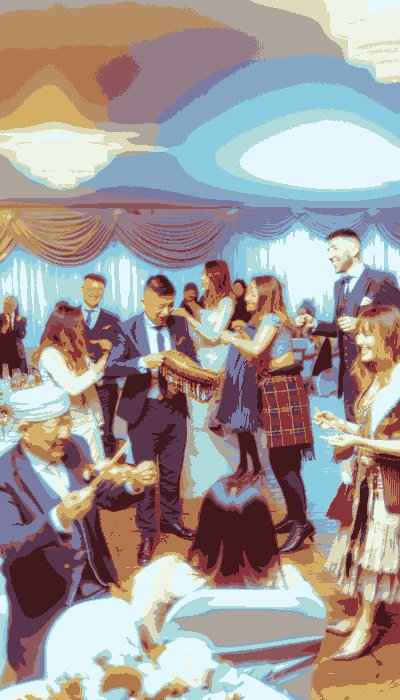 Traditional United Kingdom wedding attire displaying intricate designs and cultural significance