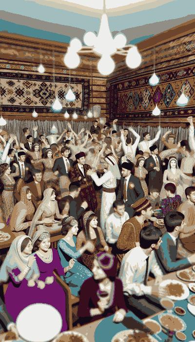 Traditional Uzbekistan wedding attire displaying intricate designs and cultural significance